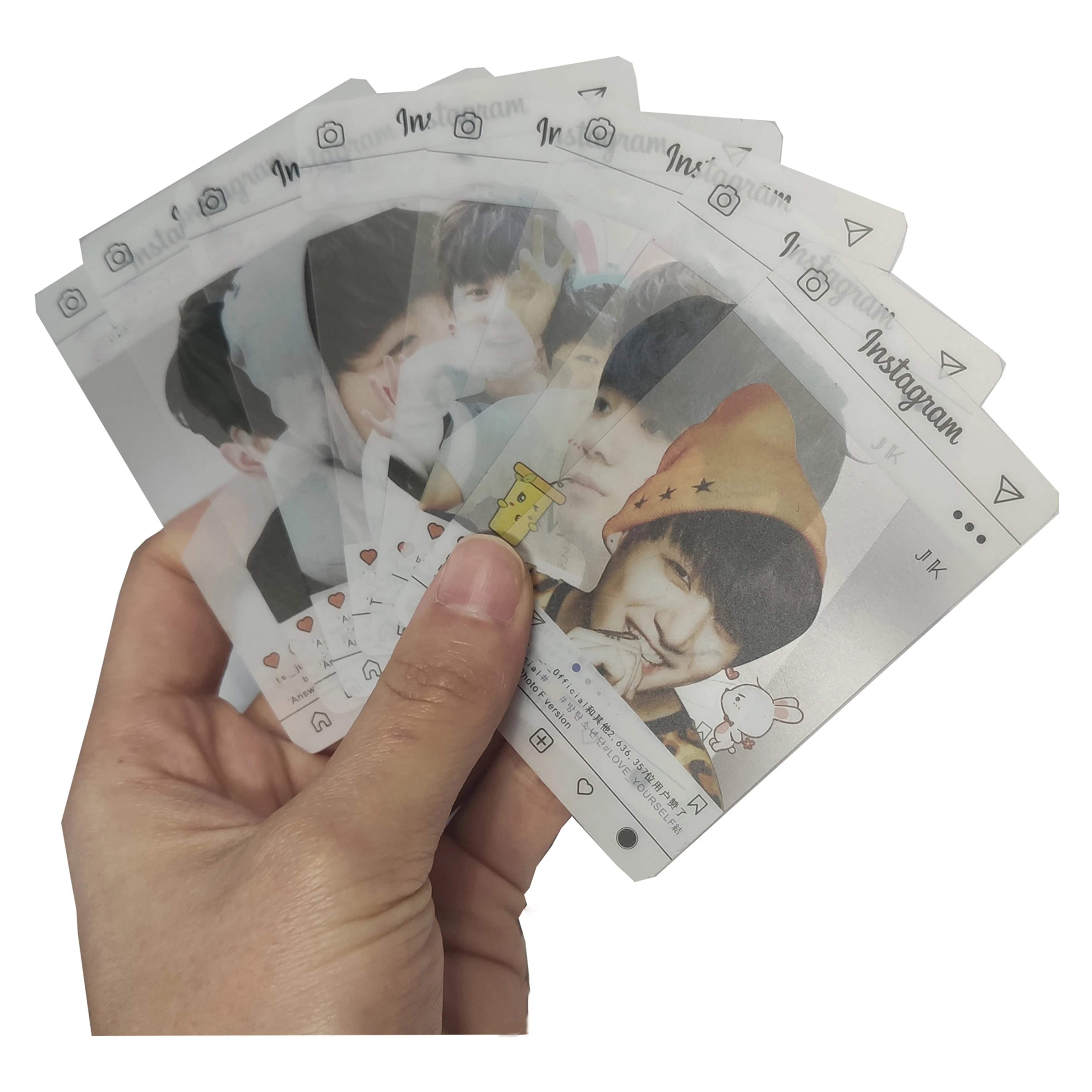 Custom Printing Kpop  Transparent  PVC Waterproof  Photocard