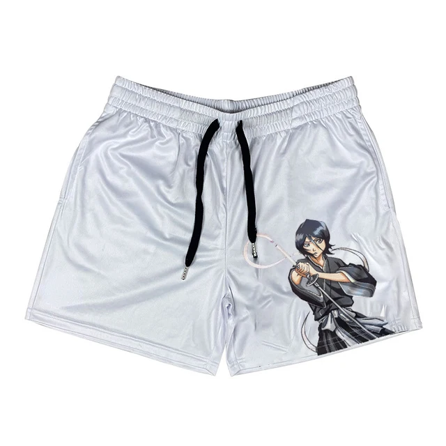 パンツ Rukia Anime Shorts Men Women BLEACH Rukia 3D Printed Casual Gym Shorts