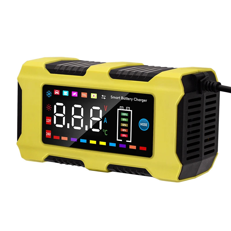 Smart 12V 6A Pulse Car Battery Charger ABS Electric Desktop Power Supply Adapter 80W Output for Scooter AC/DC Port 6A Current details