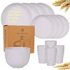 16pcs White