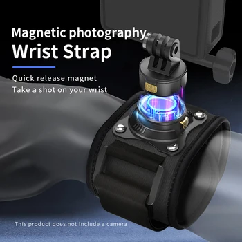 Wrist Strap Mount for Action Camera Gopro Handsfree Rotary Universal Magnetic Quick-release Wrist Strap detail image