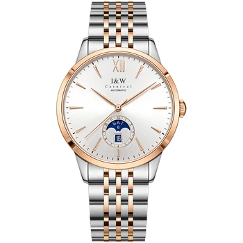 CARNIVAL High-End Series IW Luxury Men's Watch Sapphire Glass MIYOTA Automatic Movement Stainless Steel Moon Phase Mechanical