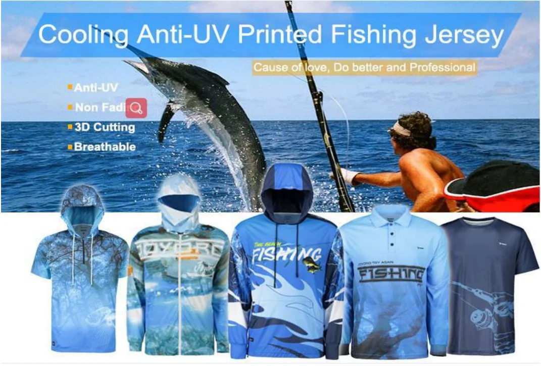 Personalizzato UPF50+ Protezione solare Assorbimento dell'umidità Poliestere Spandex Abbigliamento da pesca Manica lunga da uomo Maglia ventilata UV Pesca833_voghion.com