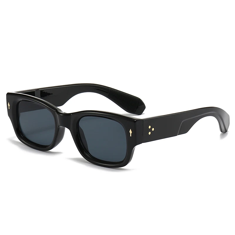 LMA 2347 Vintage Chunky Rectangle Custom Shades Logo Thick Square