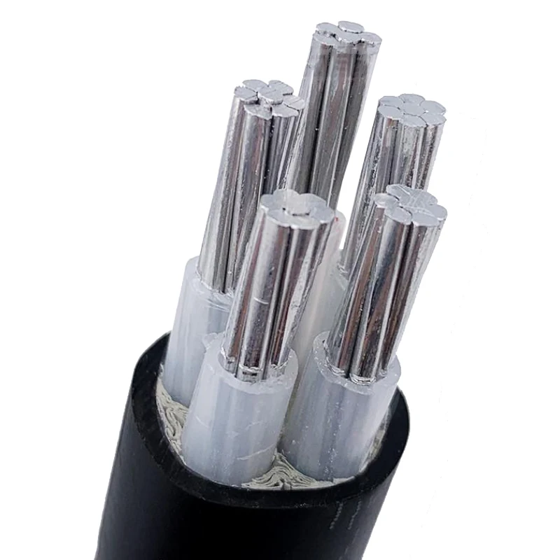 도체 5 코어 PVC 절연 전원 케이블 0.6/1kv Yjlv 240 Mm2 알루미늄 ZHONGYI 건설 4 코어 알루미늄 케이블 70 평방 mm