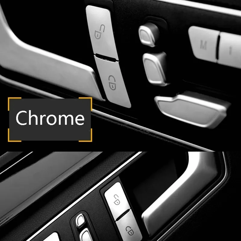 Door Lock Unlock Buttons Sequins Decoration Adjust Switch Button Cover Stickers Trim for Mercedes Benz C E Class W204 W212