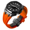 Black Case Orange Band