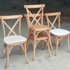 wood chair with rattan seat