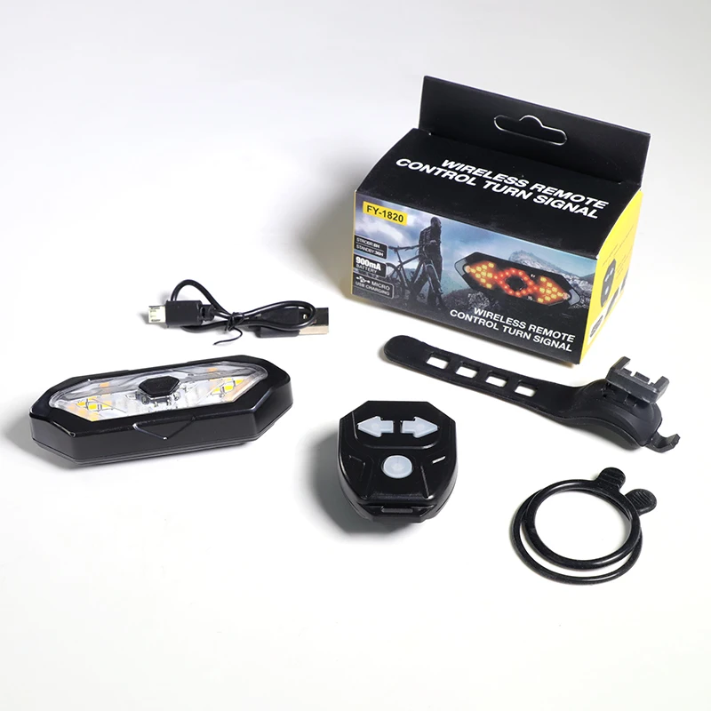 Luz Trasera LED para Bicicleta, Lámpara Trasera para Bicicleta Inteligente, Luces de Dirección Inalámbricas con Mando a Distancia, USB Recargable, Impermeable para Bicicleta, Piezas para Bicicleta