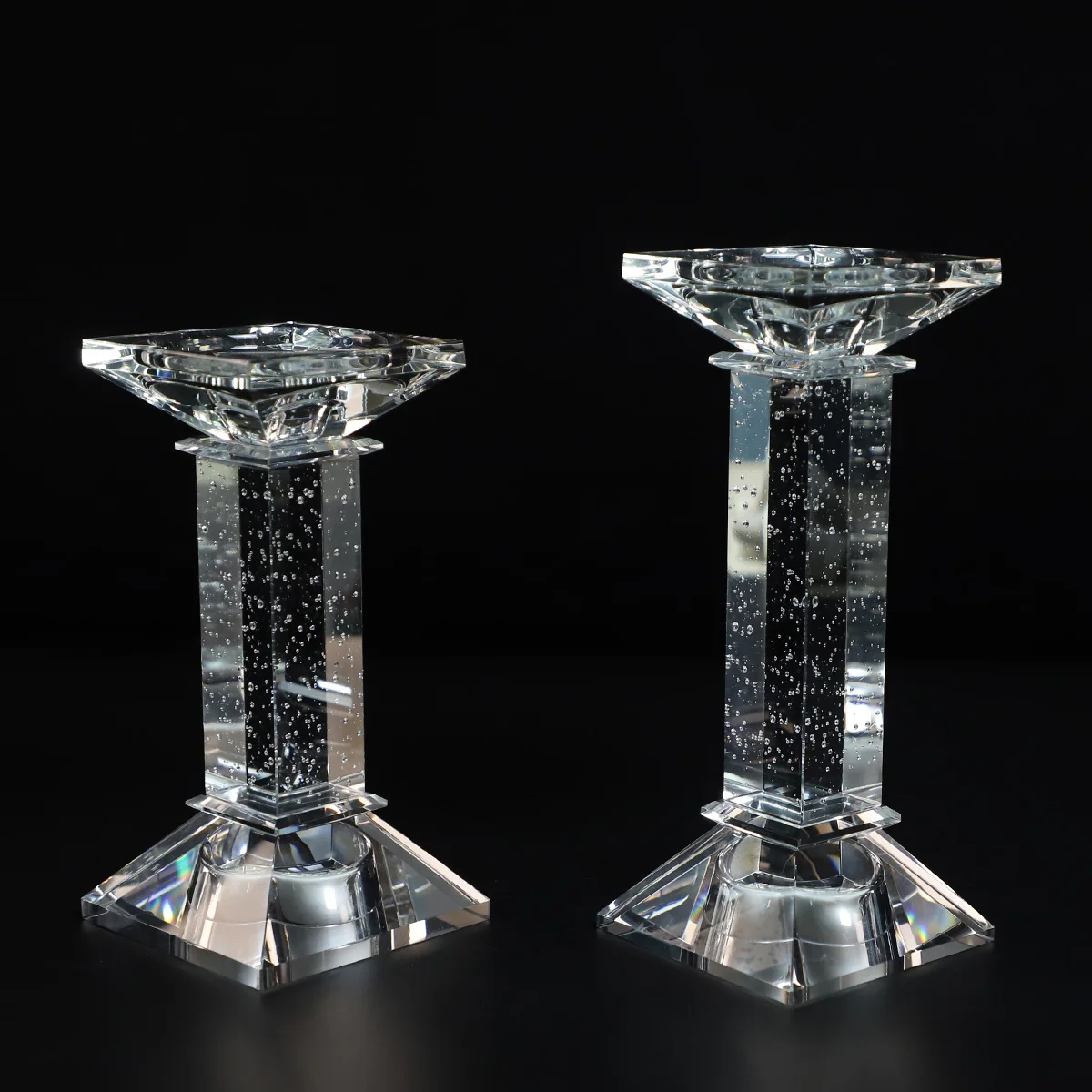 Light luxury crystal crystal candle holder centerpieces