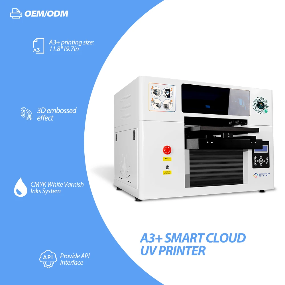 Digital Printing Shop Machines Uv Flatbed Printer A3 Photo Printers with Cylinder Printing