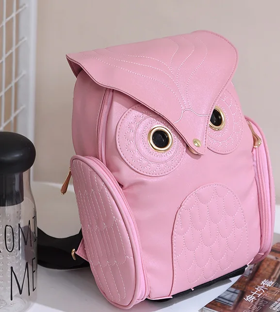 Owl Backpack - Retro PU Personality Small Travel Bag display picture 2