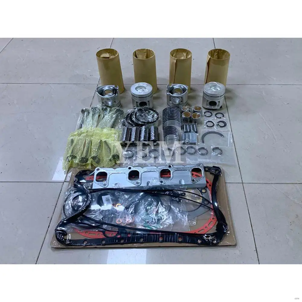 Overhaul Rebuild Kit With Piston Rings Liner Bearing Valves Gasket Set Fit for Isuzu 4JB1