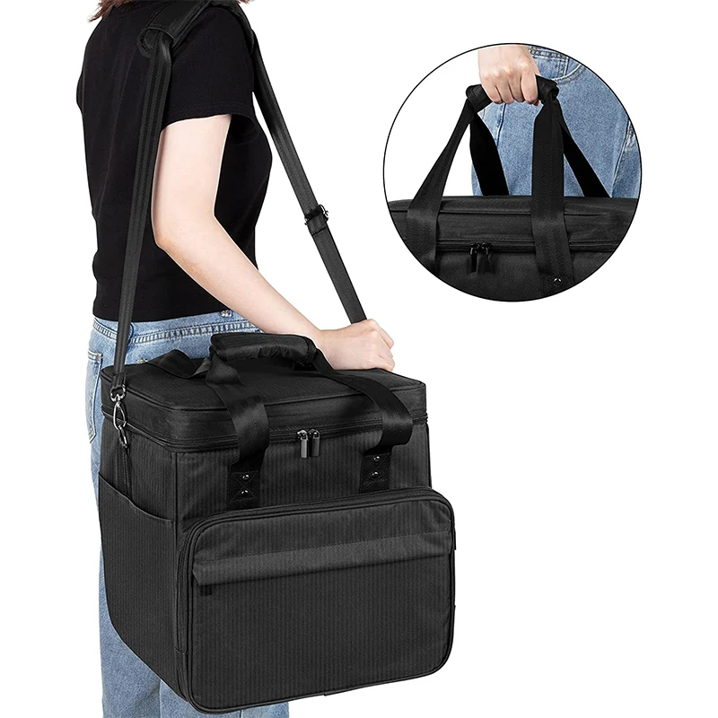Source Newest vinyl record bag vinyl albums case storage carrying bag hold  up 60 lp records for travel collection on m.