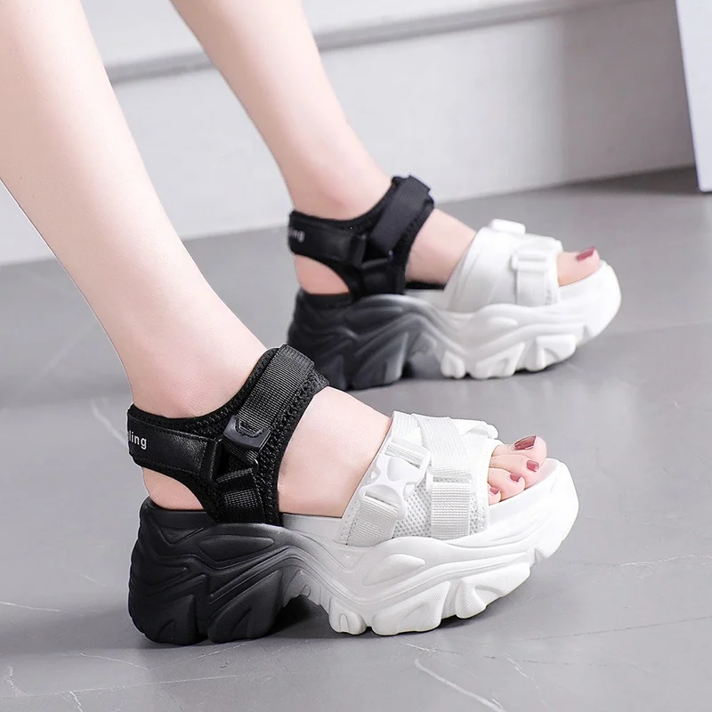 New All-match Flat-bottom Fairy Style Student Sandals Female Korean Version  Thick | Sandales de sport, Sandales, Style