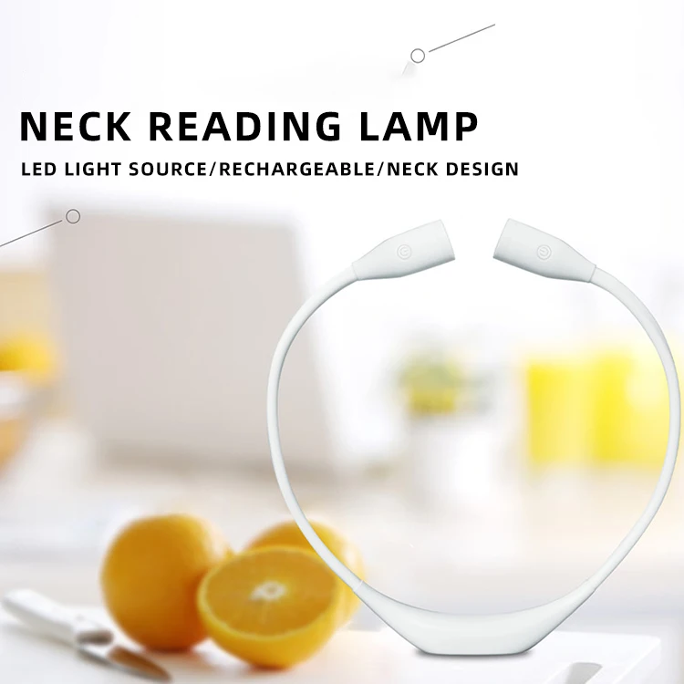 Hands Free Flexible Portable Neck Hung Lamps USB Rechargeable LED Book Lights For Reading factory