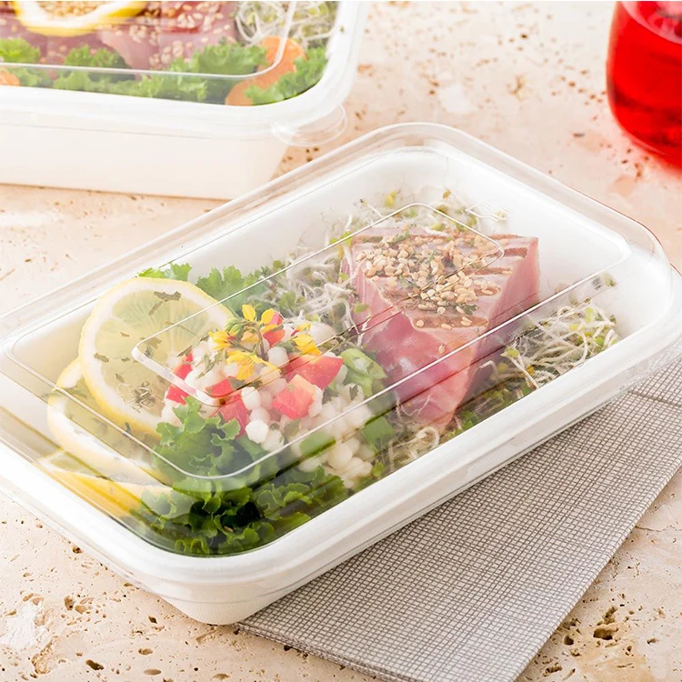 disposable paper pulp lunch box wheat