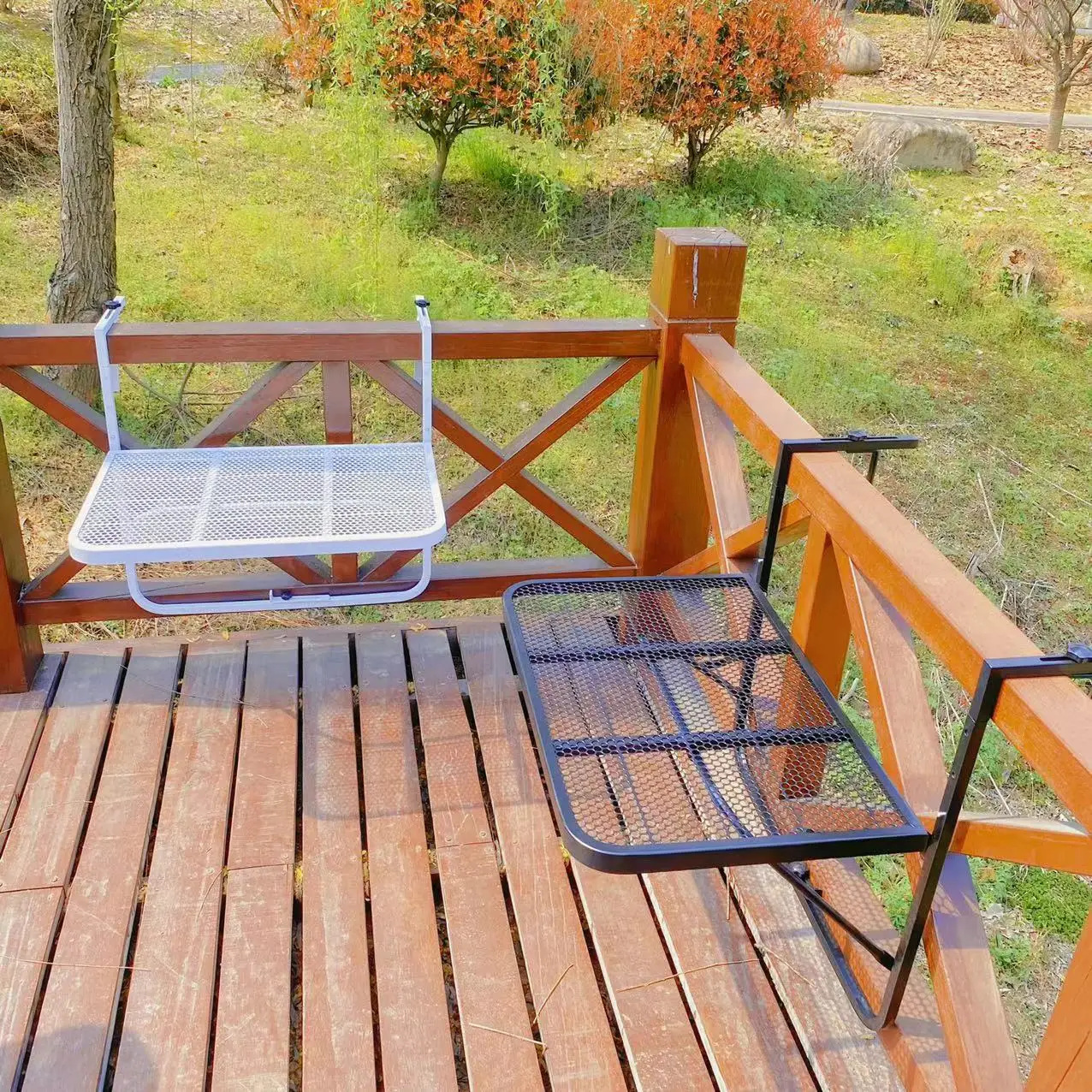 Портативный металлический складной стол для улицы на лодке садовые перила патио подвесной Балконный Складной Подвесной