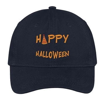 Happy Halloween Embroidered Themed Cotton Baseball Cap Easily Adjustable Unisex Funny Party Wholesale Baseball Hats