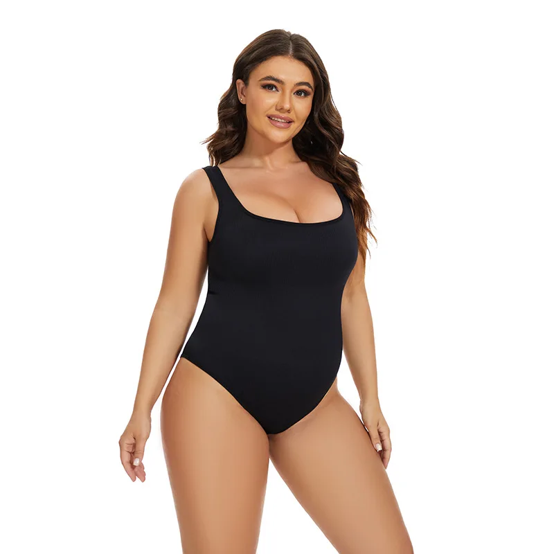 Qinelle Seamless Square-Neck Spaghetti-Strap Shaping Bodysuit