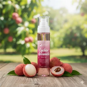 All Natural Brightening Skin Care Set Vegan Skincare Lychee Scent Body Mist logo with Great Price Low Price