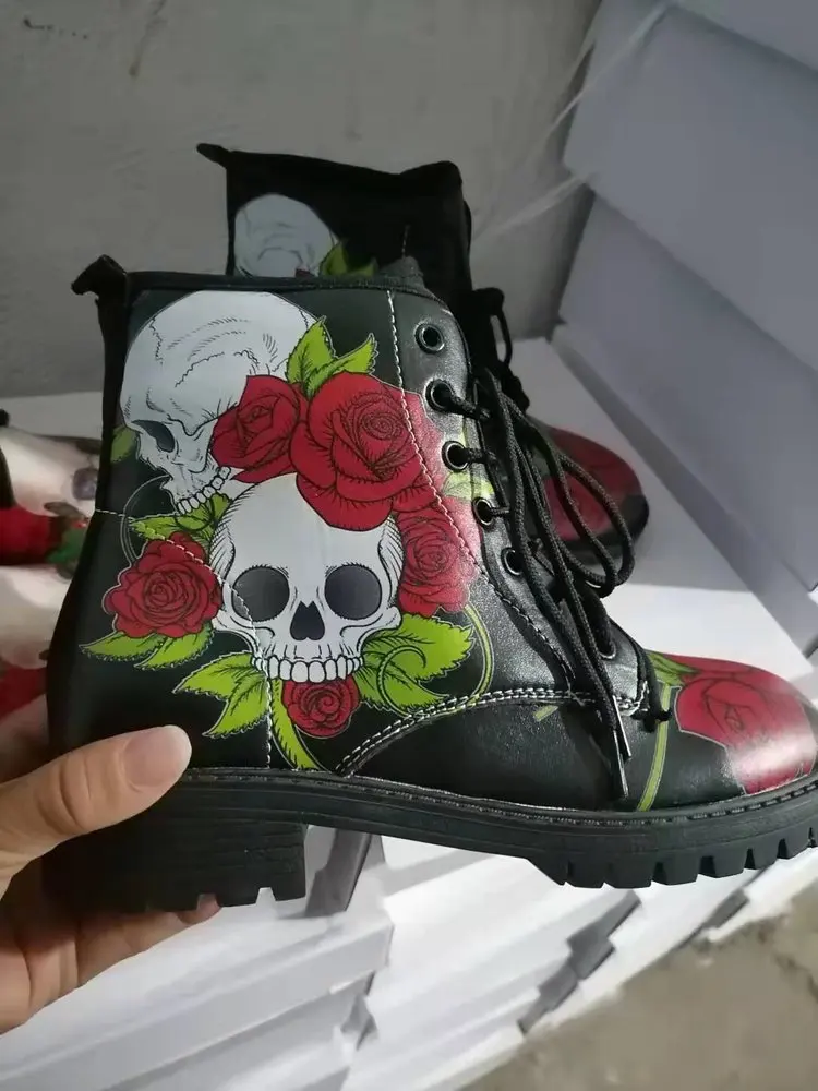 skull martin boots