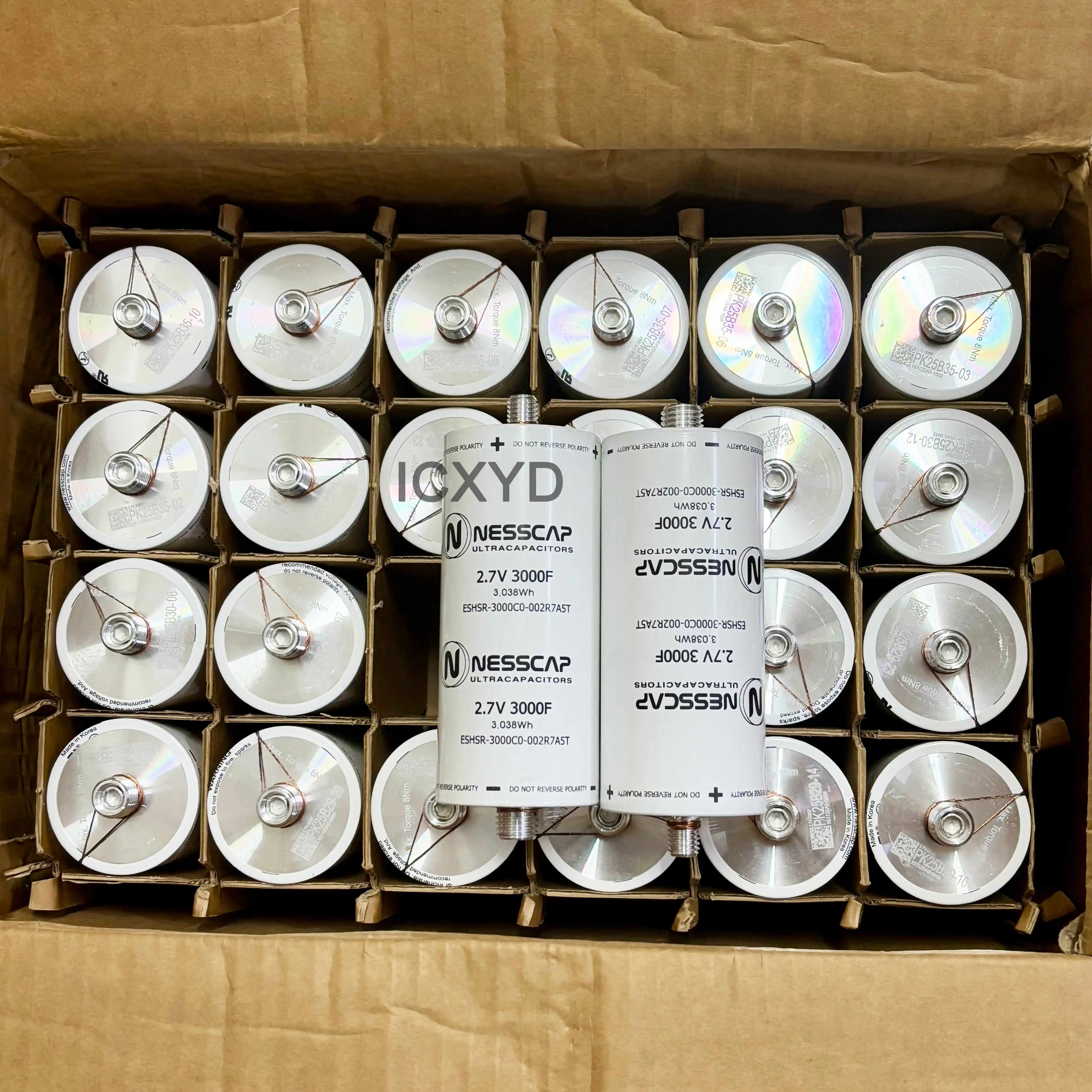 2.7V 3000F Korean NESSCAP DIY 12V Car Starter Rectifier Supercapacitor Distribution Connector Nut and Fixing Bracket