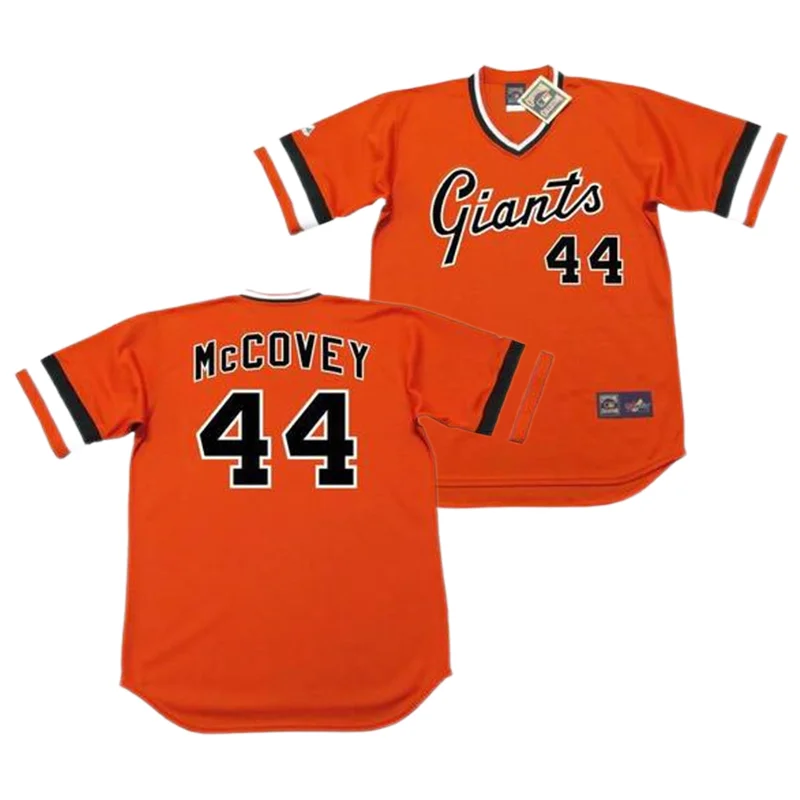 Wholesale Men's San Francisco 35 CHRIS SPEIER 36 GARY MATTHEWS San 41  DARRELL EVANS 44 WILLIE McCOVEY BLUE Baseball Jersey Stitched S-5XL From  m.