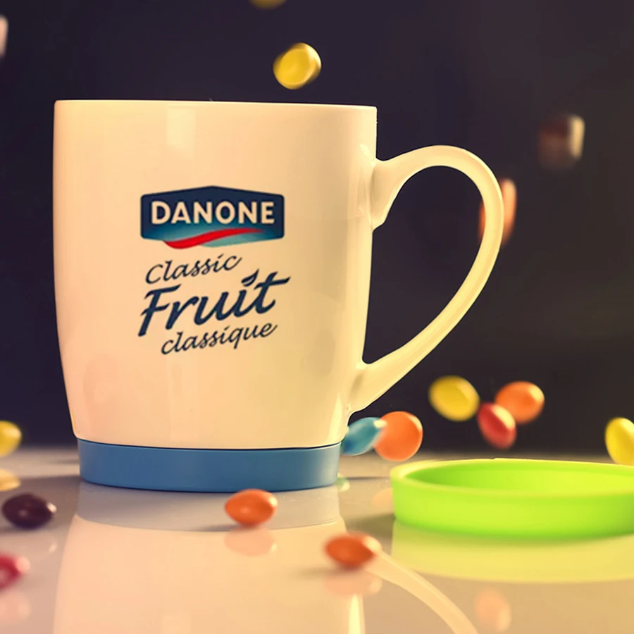 Custom logo White Ceramic Coffee Mug Cup With Silicon Base for Promotion Gift