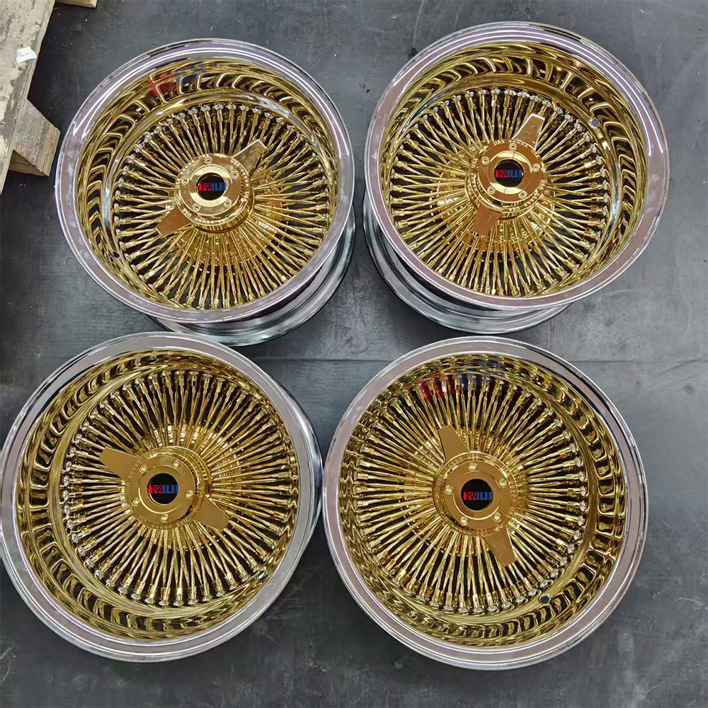 13x7 Wire Wheels Center Gold Spoke Wire Wheels 13 Inch Rims Spoke