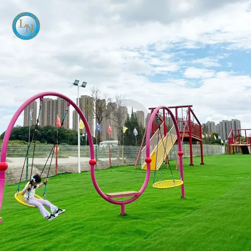 Детское развлекательное оборудование без питания от поставщиков круглая веревка Детская паутина подвесное гнездо качели