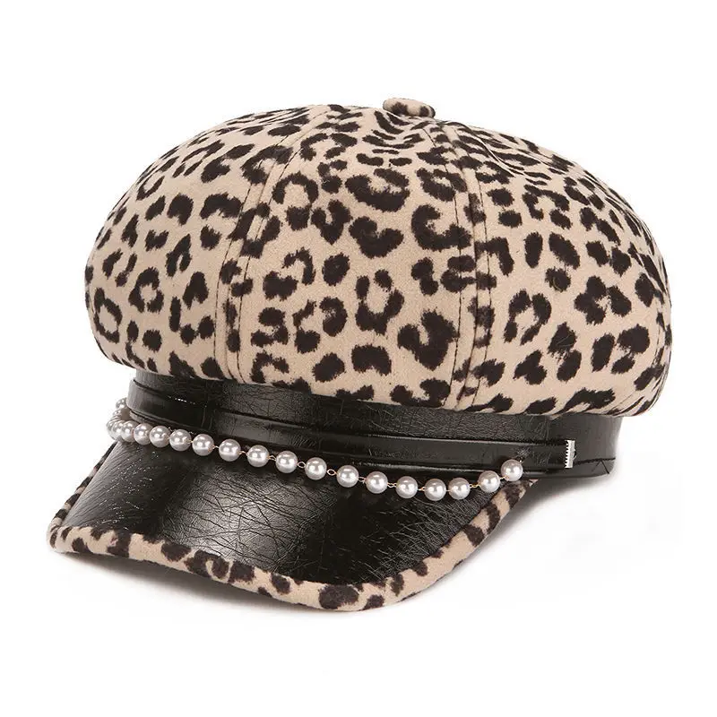 Women Felt Newsboy Hats Visor Ivy Beret Soft 8 Panels  display picture 1
