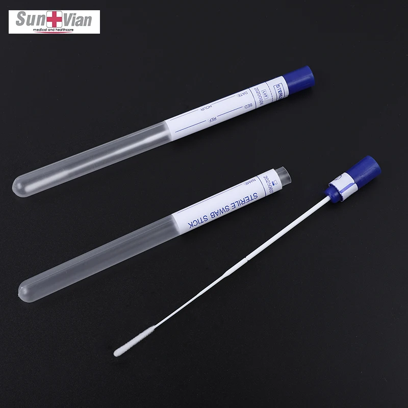 Medical Nasal Flocked Sampling Swab With Breakpoint Sterile Disposable Specimen Collection Nasopharyngeal Swabs details