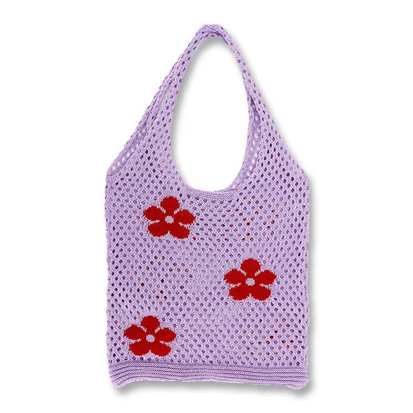Crochet Tote Bag Aesthetic Y2K Cute Hippie Bag Indie Hollow Out Shoulder  Handbags Purse Accessories for Women