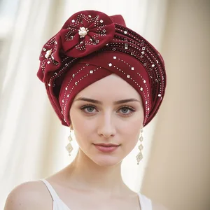 2026 Women Cancer Head Scarf Chemo Hair Loss Hat Turban Pre-Tied Bandana Fashion Print Flowers Inner Hijabs Caps Muslim Turban