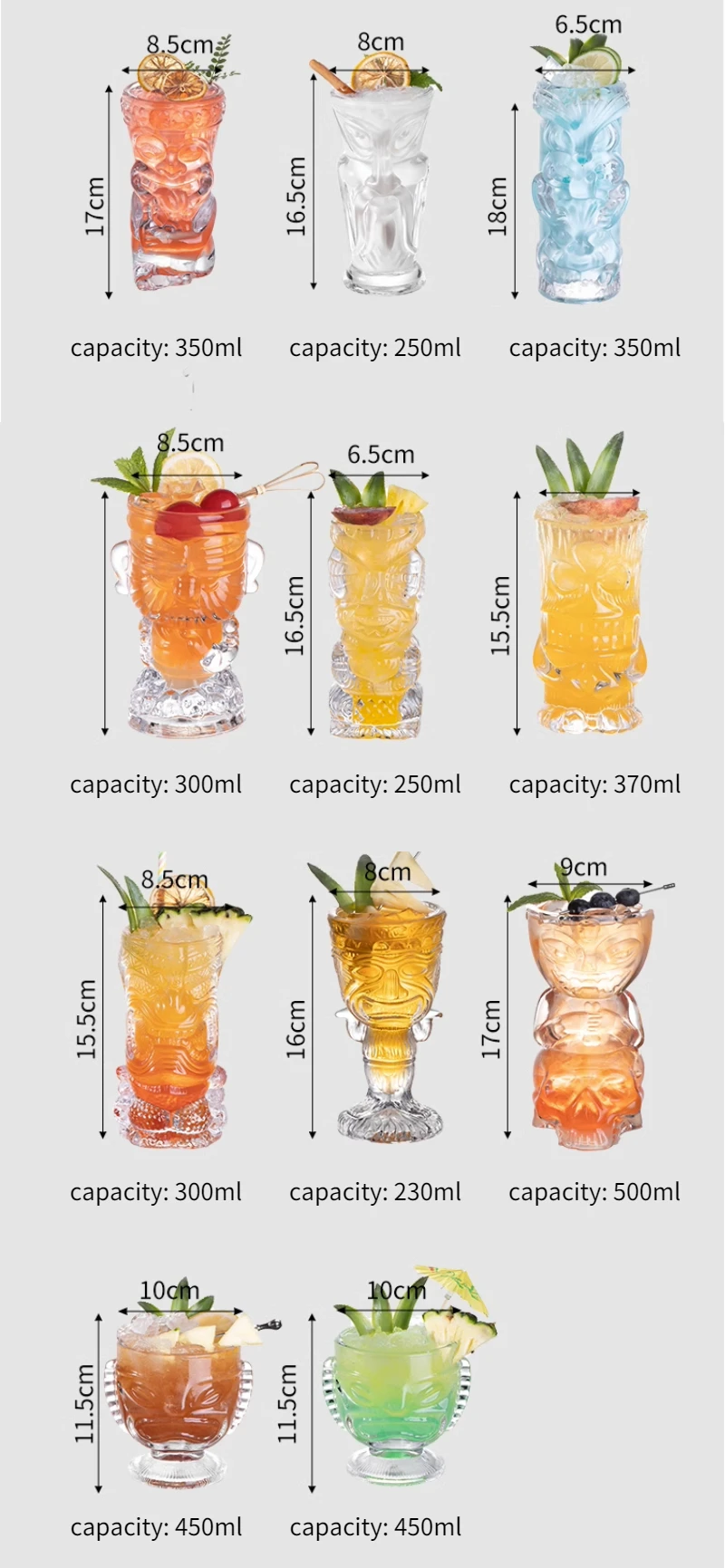 Wholesale Vasos Tiki Hawaii Mug Tiki Glasses Bar Tiki Cocktail Glass Buy Tiki Glasses,Cocktail