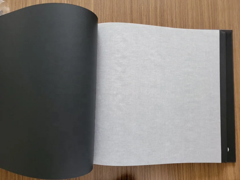 Factory Custom Acid Free Black/White Hard Paper Traditional Photo Album Dry Mount Album with Glassine Paper in Between Pages