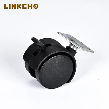 1.5 Inch Flat Heavy Duty Caster With Brakes Flower System Stand Furniture Plastic Universal Wheel Office Movable Cabinet Wheel