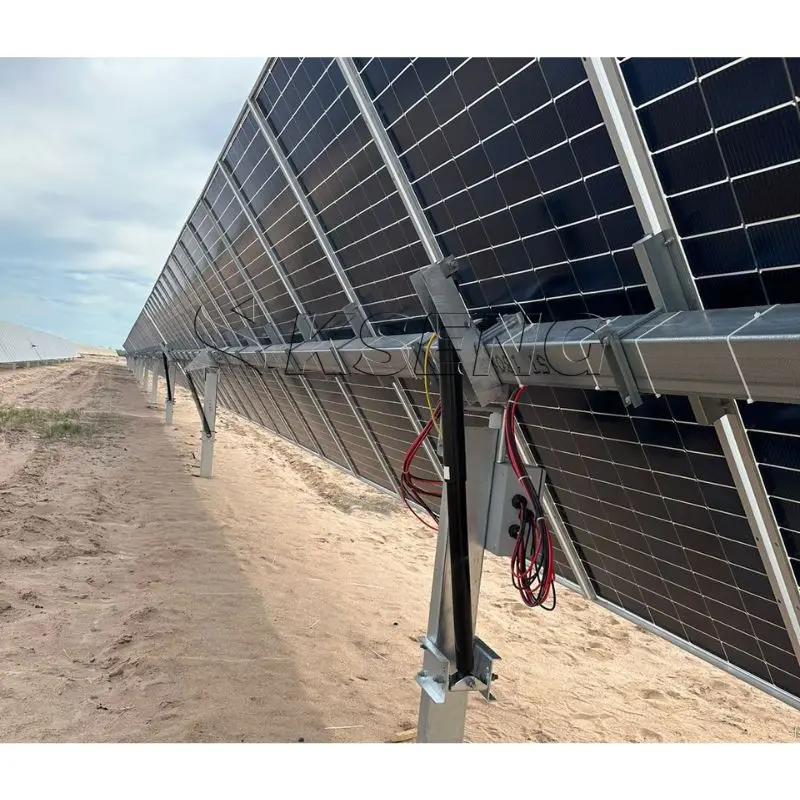 1MW Single Axis Smart Solar Tracking System One Axis Solar tracker Ground Mounting Solar Panel Tracking Systems