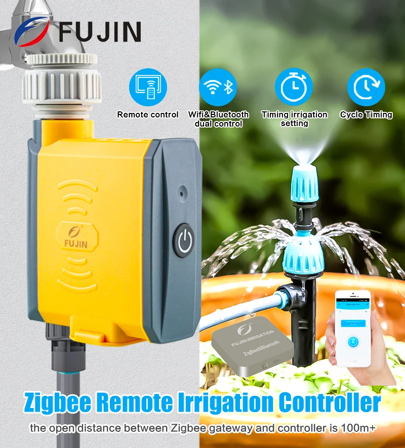 Fujin Irrigation Tuya Zigbee Garden Home Irrigation Watering Timer Wifi
