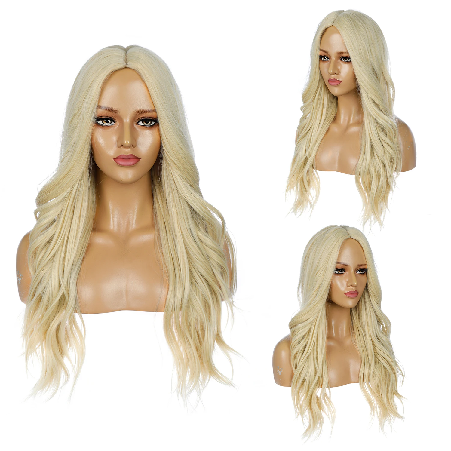 2023 Fashion Blond Color Wig Women's Split Long Curly Hair Big Wave  Chemical Fiber Synthetic Wig Animation Cosplay Long Hair - Buy Synthetic  Wig,Permanent Wigs,Wigs In Manila Product on 