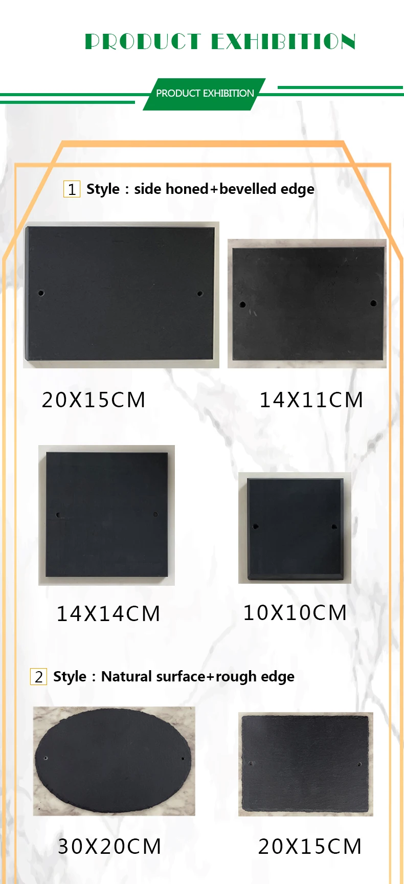 factory wholesale house black slate number plate