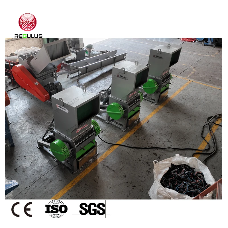 PET PP HDPE Bottles Bag Raffia LDPE Film Rubber Reusing Crushing Equipment Grinding Machine Granulator Plastic Recycling Crusher