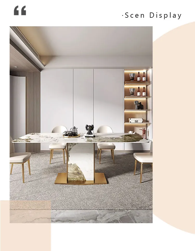 Home Furniture Unique Design Dining Table Set With Chair For Villa