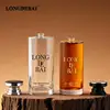 clear glass bottle