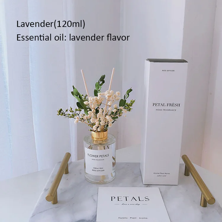 Multi Home Fragrance Diffuser With Stick and Fragrance Liquid and Beautiful Dried Flowers