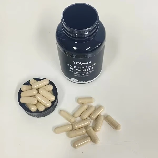 OEM/ODM Factory Supply Hair Growth Capsules Rich in Complex Vitamins Folic Acid & Keratin for Adult Thicker Hair-Private Label
