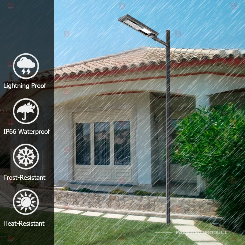 DAWN All-in-One 12-Hour Lighting Solar Street Light for Home and Road IP66 Waterproof Outdoor Lamp from South East Asia Africa