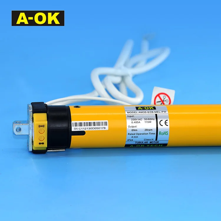 A-OK AM35-6/28-MEL-PW Motorized Roller Blinds - Smart & Stylish