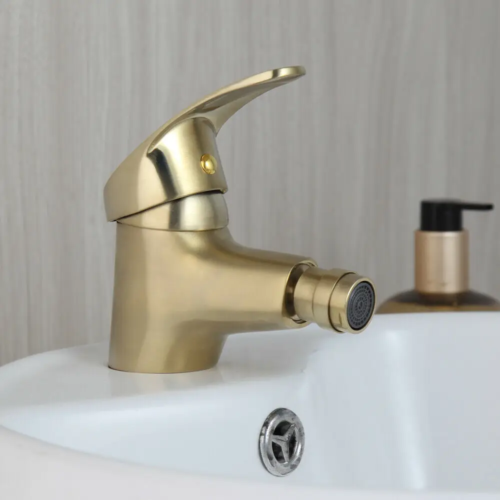 oro spazzolato bagno bidet rubinetto in ottone solido lavabo lavello miscelatore  rubinetto cascata beccuccio caldo e freddo miscelatore rubinetto